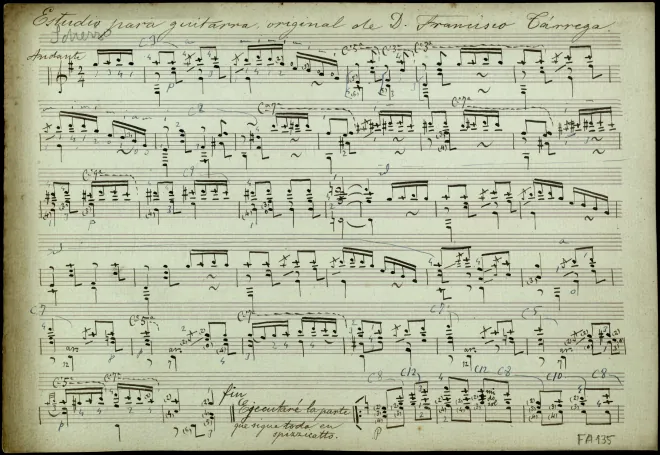 First page of Estude in G major