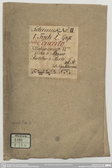 First page of Violin Concerto in C major