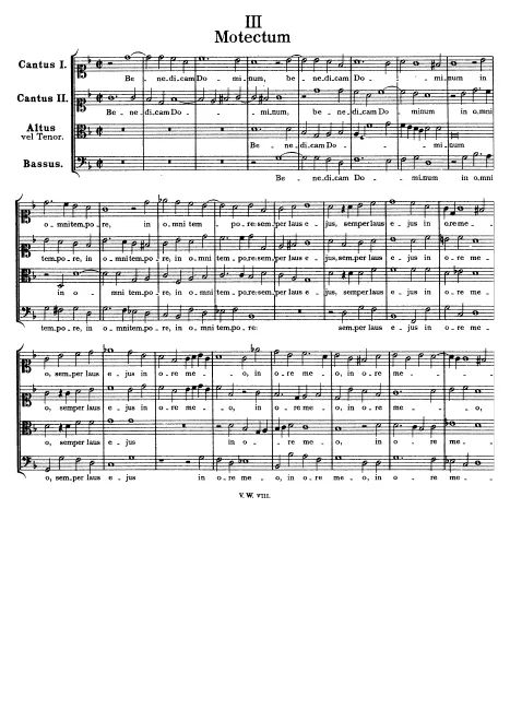 First page of Benedicam Dominum in omni tempore