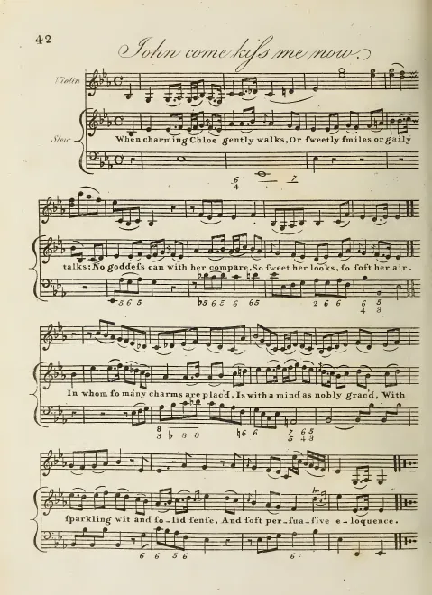 First page of John, come kiss me now