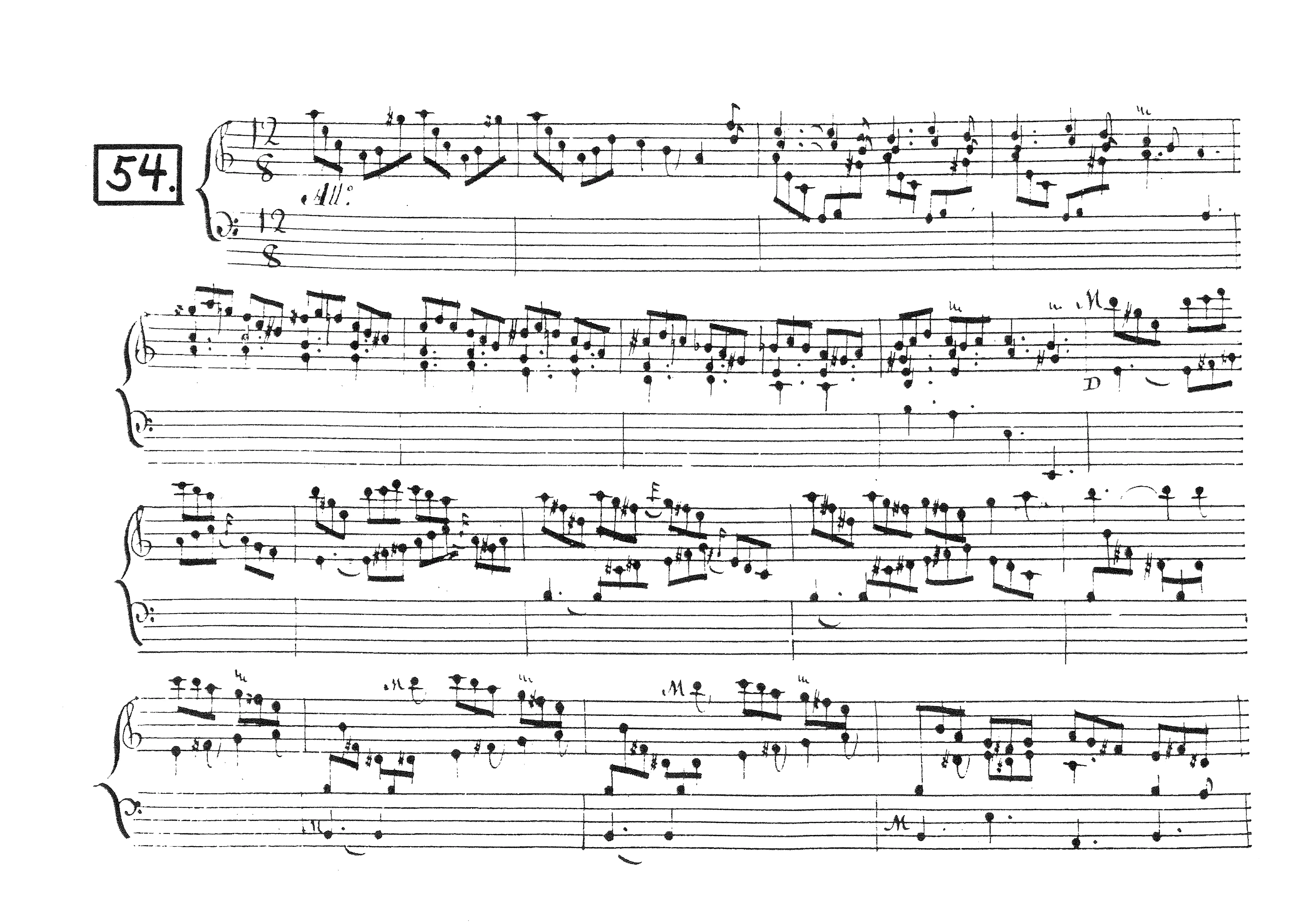First page of Keyboard Sonata in A minor