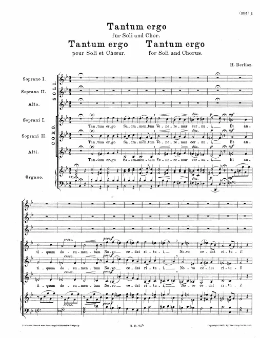 First page of Tantum ergo