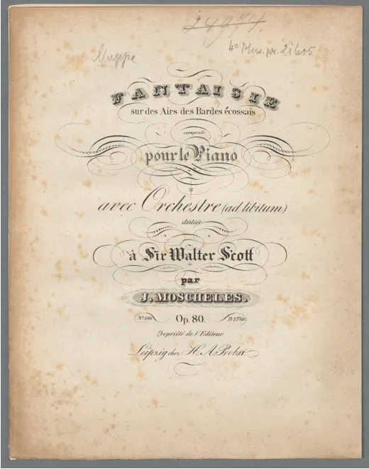 First page of Fantaisie sur des airs des bardes écossais composée pour le piano avec orchestre (ad libitum)