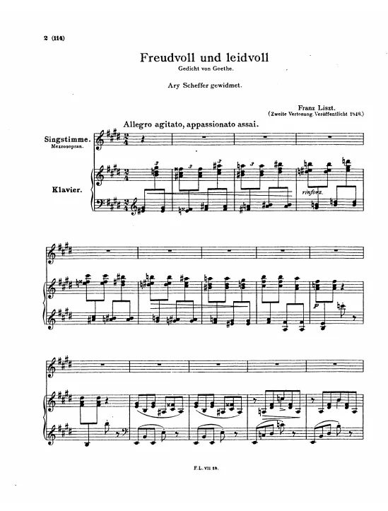 First page of Freudvoll und leidvoll II