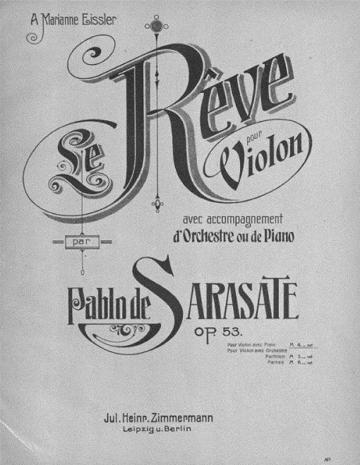 First page of Le Rève, Op.53