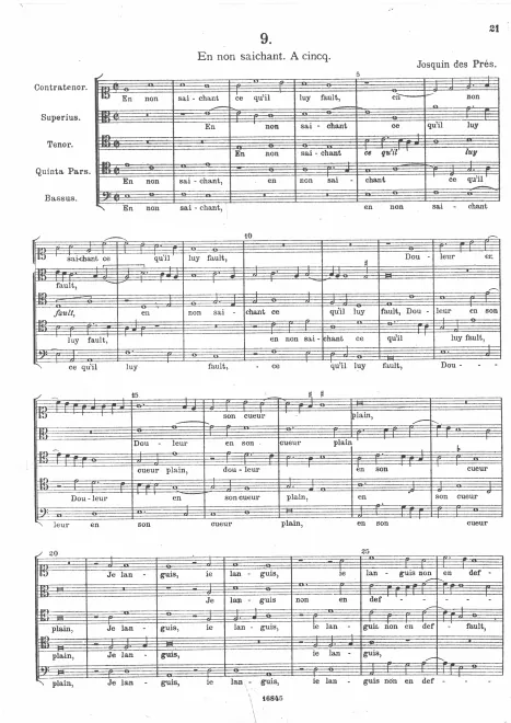 First page of En non saichant