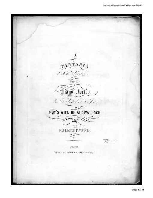 First page of Fantasia No.8