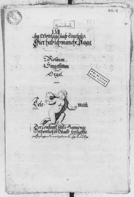First page of Hier hab ich manche Plage, TWV 1:794