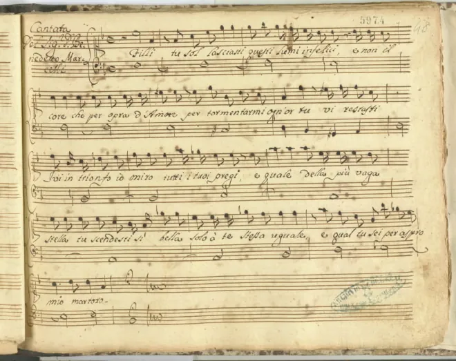 First page of Filli, tu sol lasciasti