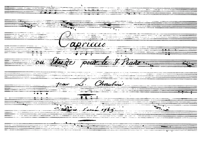 First page of Capriccio ou étude pour le F. Piano