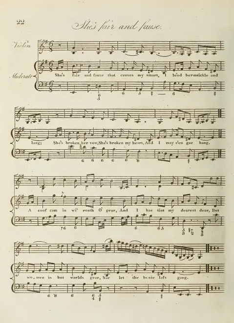 First page of She's fair and fause, Hob.XXXIa:121
