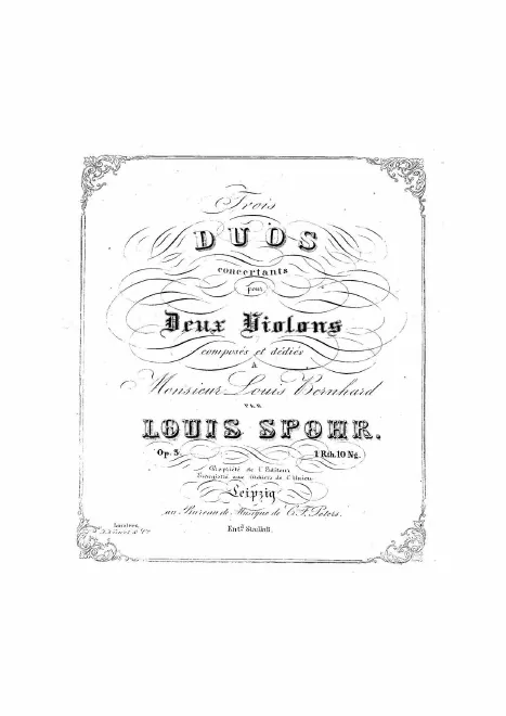 First page of 3 Duets for 2 Violins