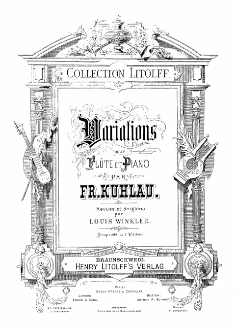 First page of Variations sur l'ari favori Irlandais