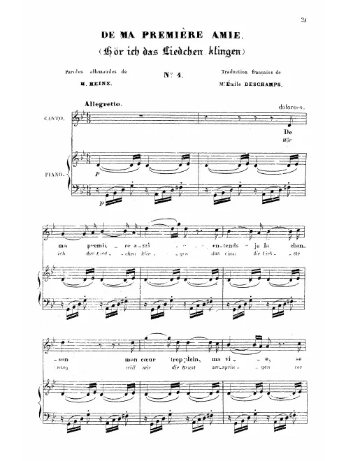 First page of Hör ich das Liedchen klingen