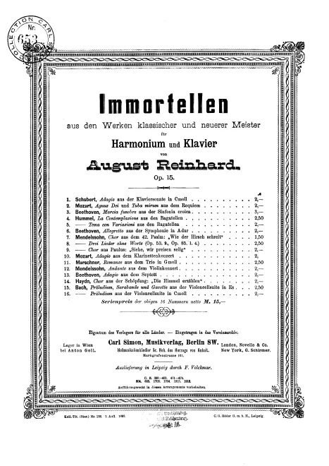 First page of Bagatelles