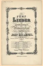 First page of 5 Lieder