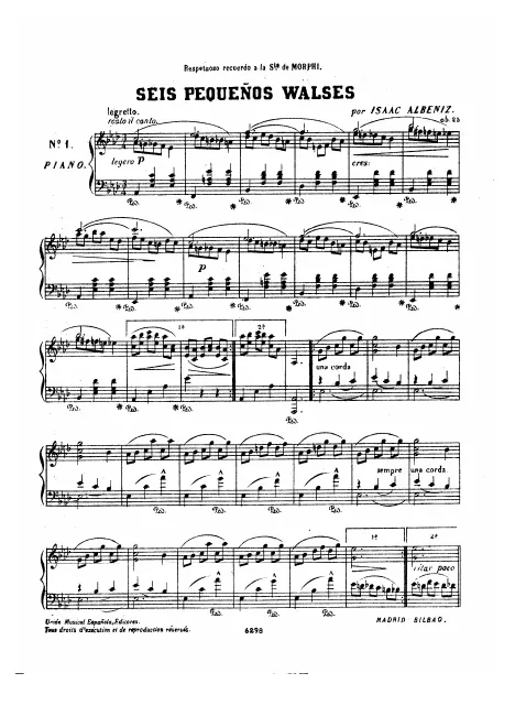 First page of Seis Pequeños Valses