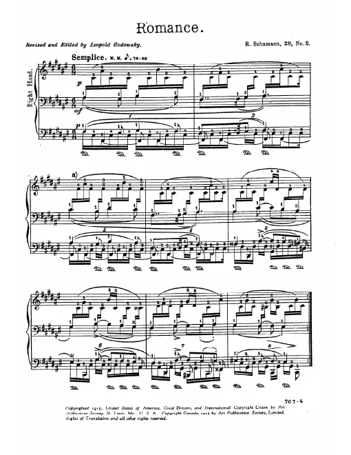 First page of Drei Romanzen