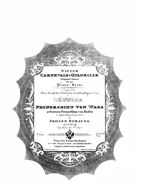 First page of Wiener-Carnevals-Quadrille, Op.124