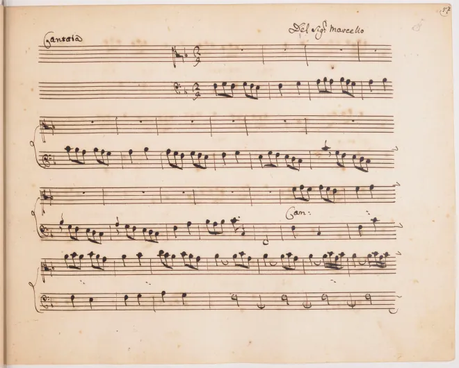 First page of Cantan lieti nei boschetti