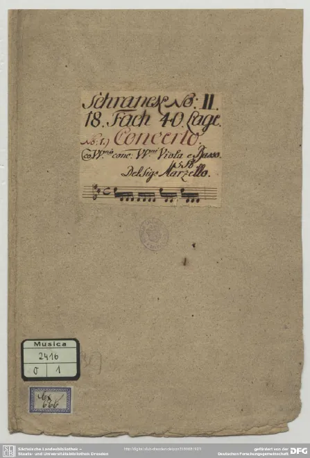 First page of Violin Concerto in D major