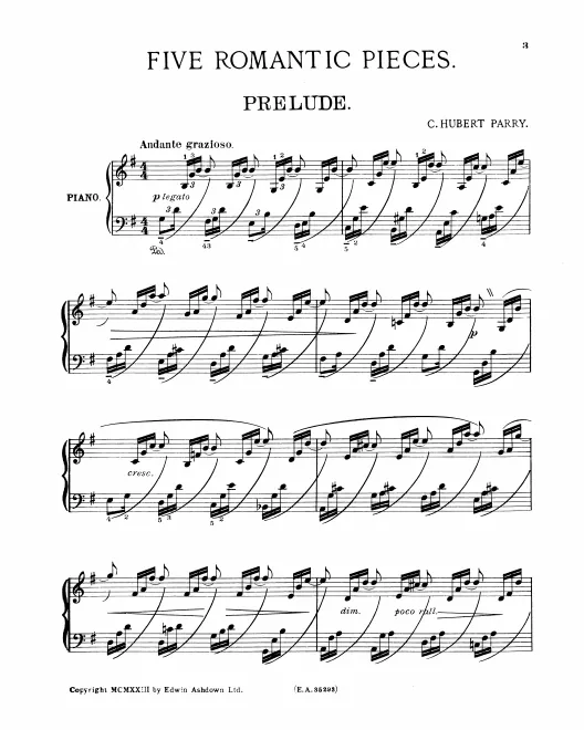 First page of 5 Romantic Pieces