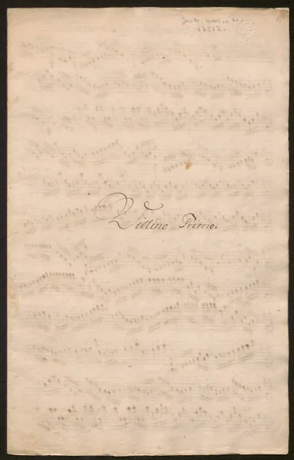 First page of Sinfonia in G major