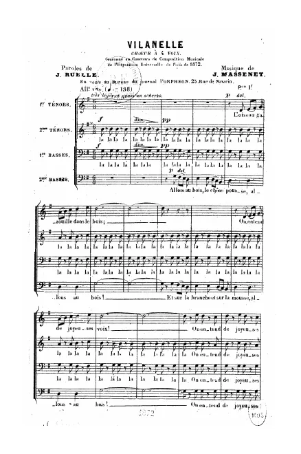 First page of Vilanelle