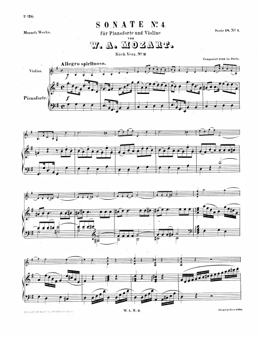 First page of Violin Sonata