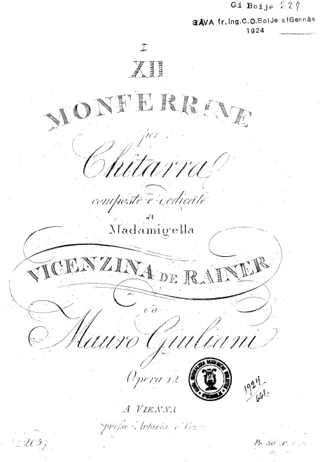 First page of XII Monferrine