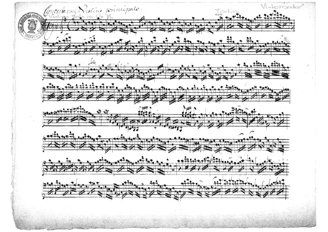First page of Violin Concerto in G major