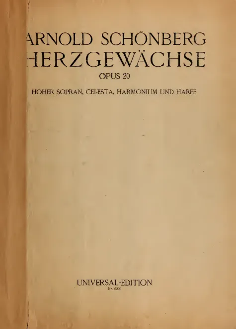 First page of Herzgewächse