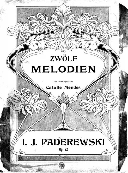 First page of 12 Mélodies