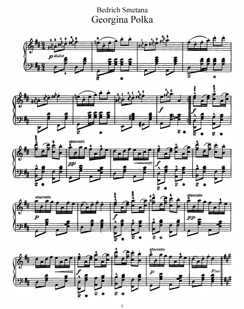 First page of Georgina Polka