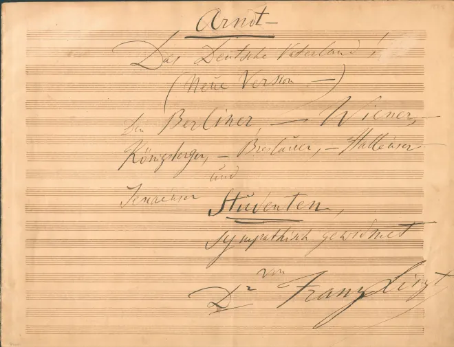First page of Das deutsche Vaterland II