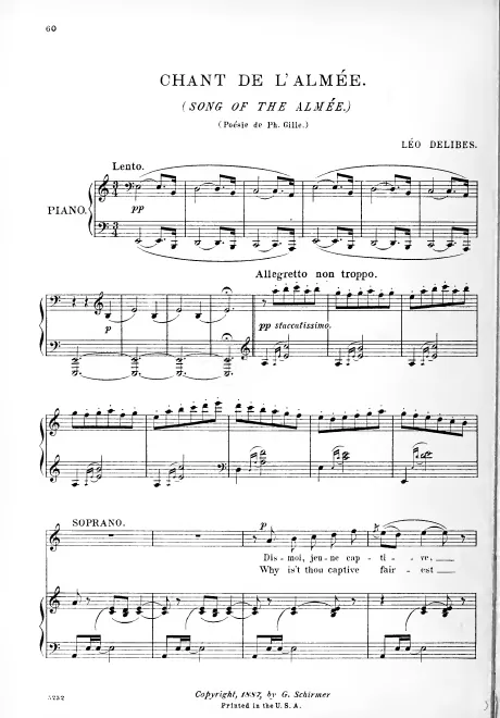 First page of Chant de l'almée