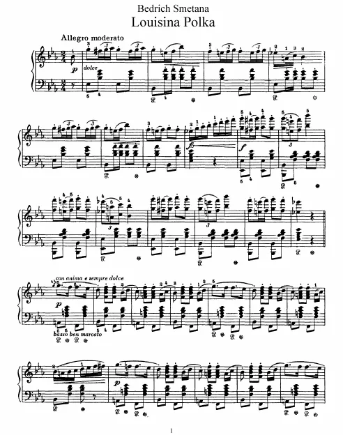 First page of Louisina Polka