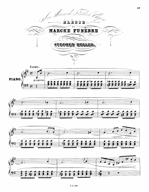 First page of Élégie et Marche funèbre