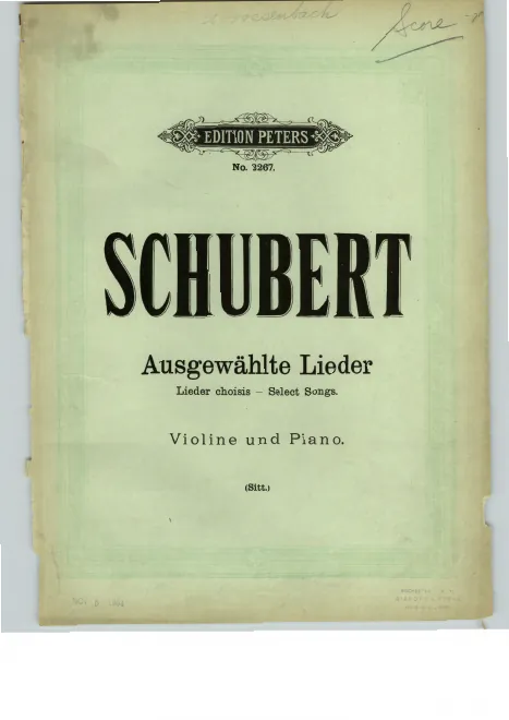 First page of Ausgewählte Lieder