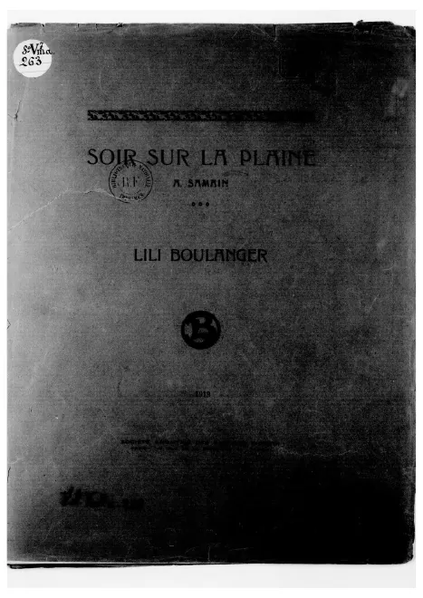 First page of Soir sur la plaine