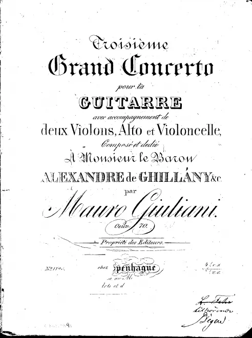 First page of Guitar Concerto No.3