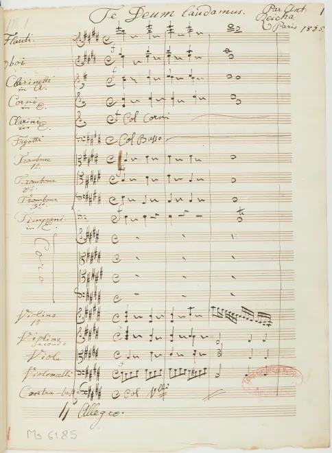 First page of Te Deum laudamus