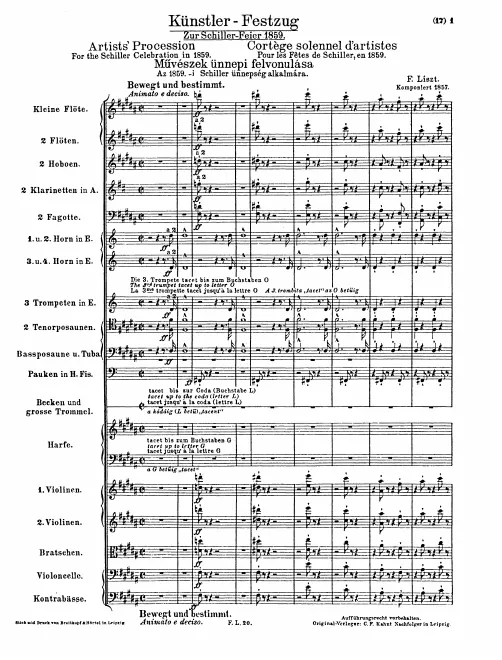 First page of Künstlerfestzug zur Schillerfeier 1859