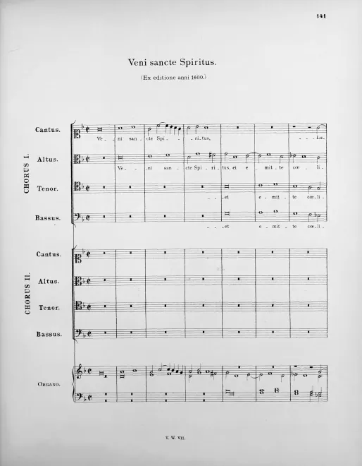 First page of Veni sancte Spiritus