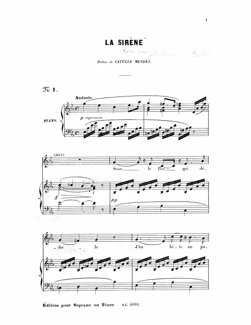 First page of La sirène