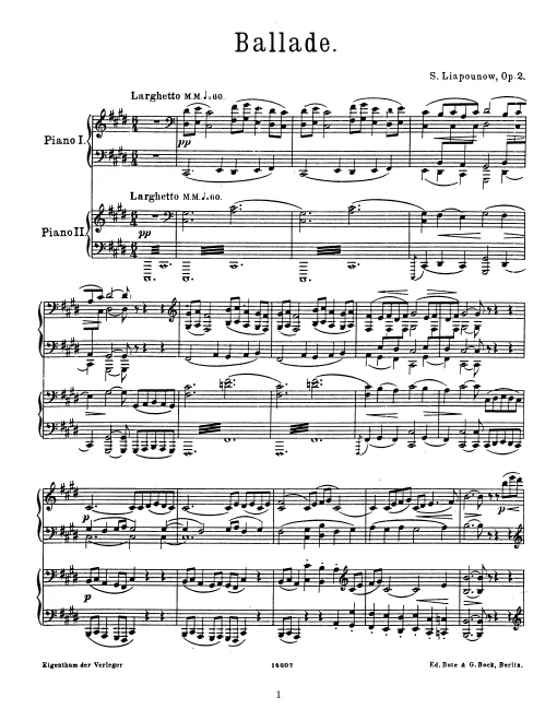 First page of Ballade