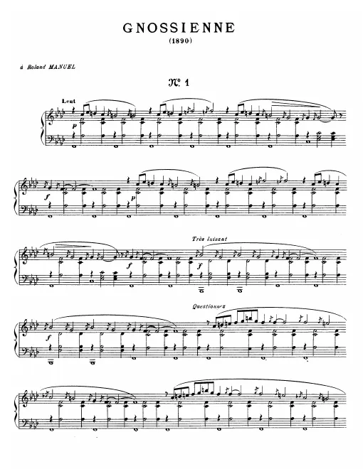 First page of Gnossiennes