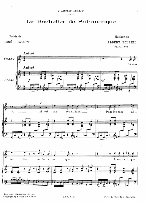 First page of Deux mélodies
