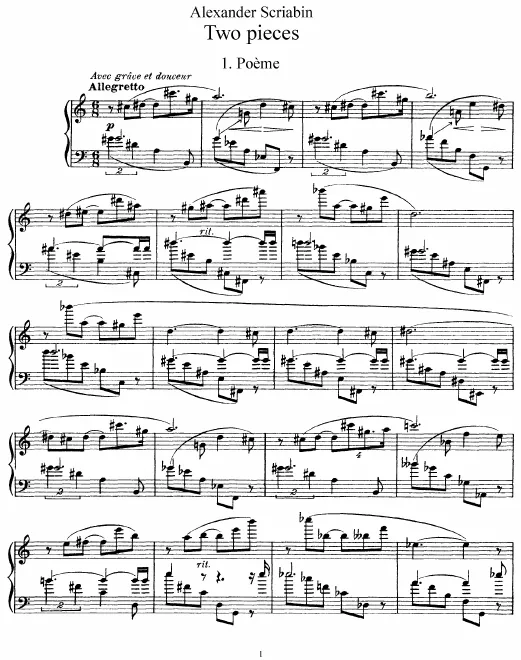 First page of Deux morceaux