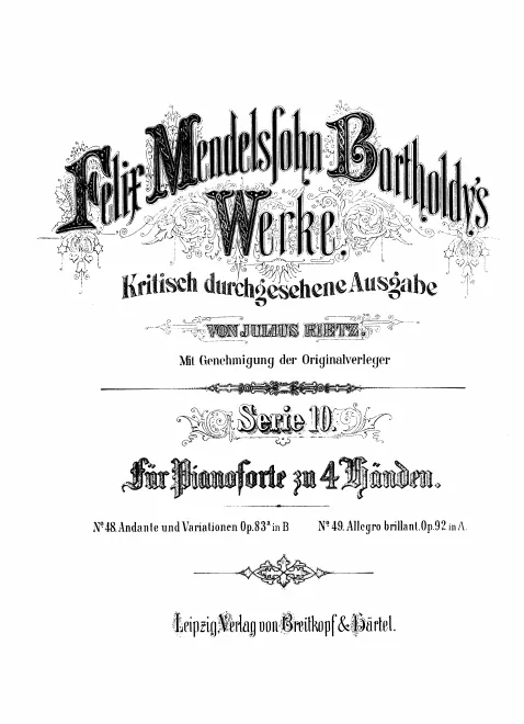 First page of Andante and Variations